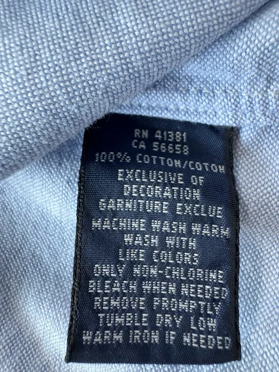 Polo Ralph Lauren. Women's Oxford Cotton Shirt, Size 10. Light Blue. Features - Picture 16 of 16